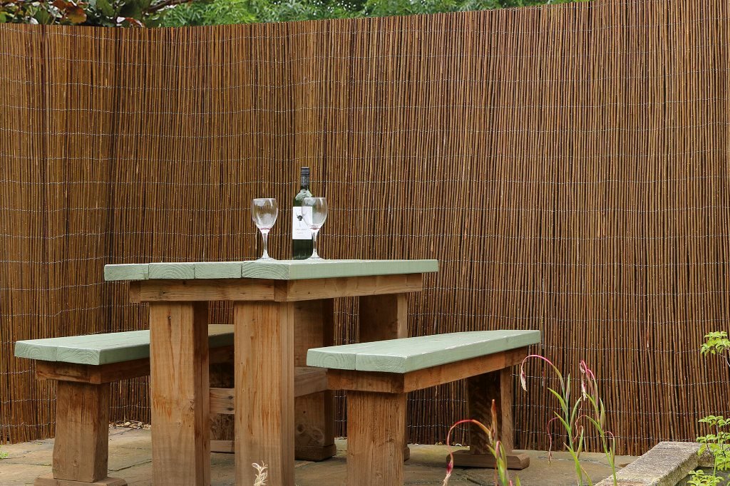 Willow cane fence screen